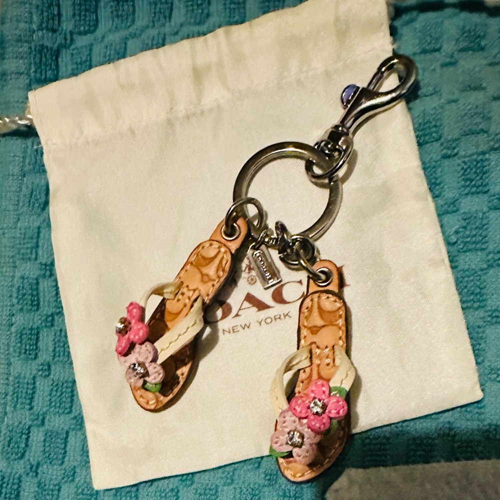 Coach Floral Sandal Keychain